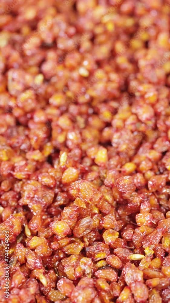 Dry fruit of gentle drying sea buckthorn in bulk Dry fruit of gentle drying sea buckthorn in bulk