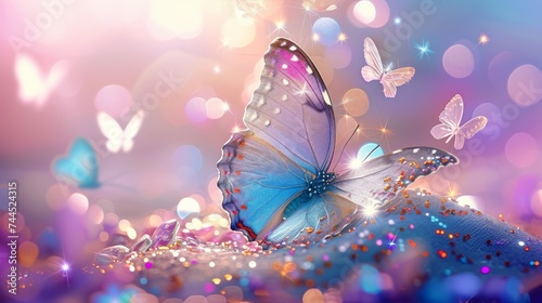 Beautiful butterfly on a light background © Crazy Dark Queen
