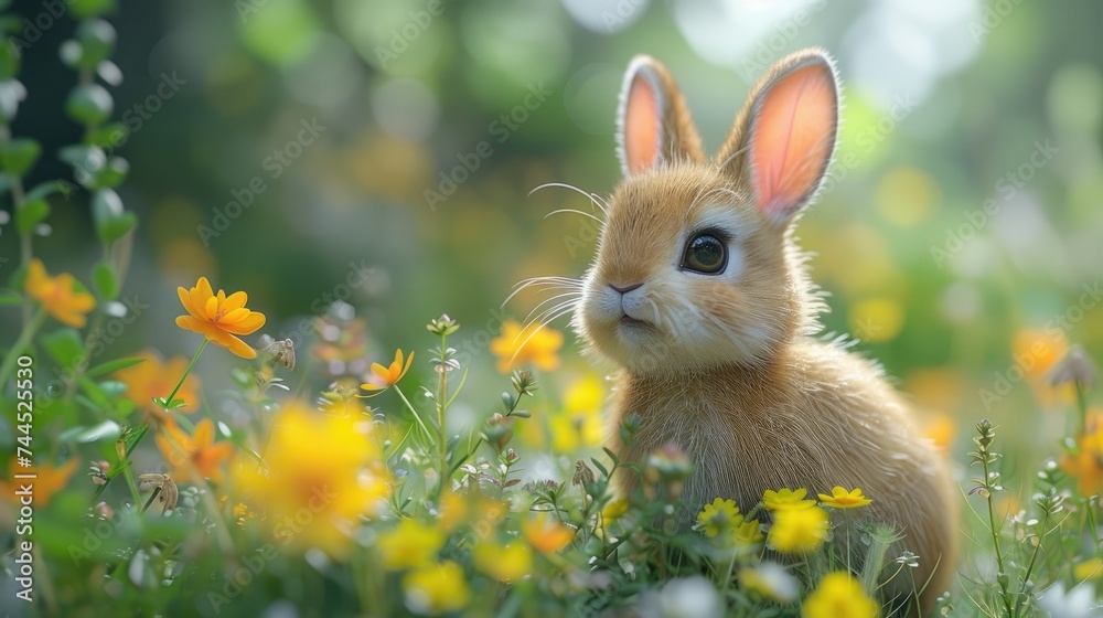 rabbit in the grass rabbit in the grass