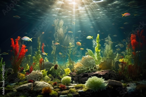 coral reef and fishes