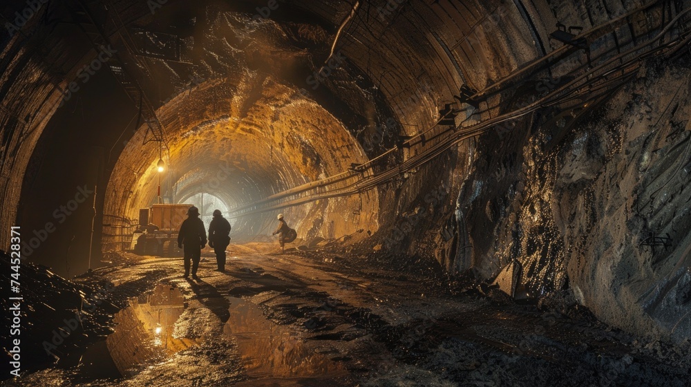 Underground Coal Mining - obrazy, fototapety, plakaty 
