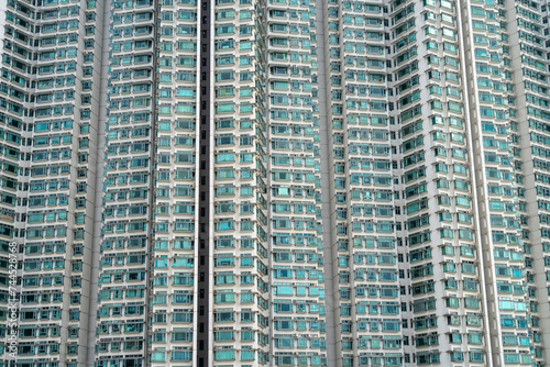 High rise building in Hong Kong, patern of windows
