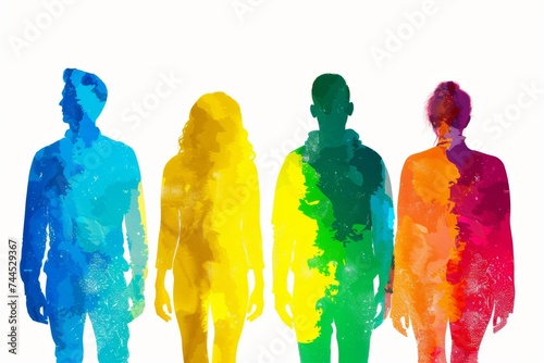 LGBTQ Pride disparate. Rainbow weezy blue colorful agenderflux diversity Flag. Gradient motley colored individualized LGBT rights parade festival lgbtq+ pioneers pride community equality