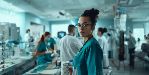 a dedication of a healthcare worker in a hospital setting  tending to patients with compassion and expertise  highlighting the importance of frontline workers High