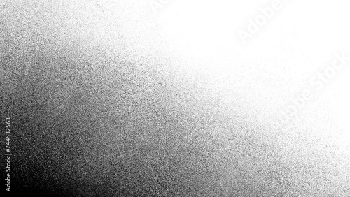 Black noise grain transparent gradient background. Dust effect with Transparent png overlay background photo