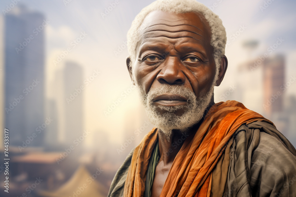 Closeup portrait of a old African man Closeup portrait of a old African man
