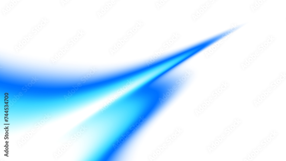 Fototapeta premium Blurred transparent gradient background. Elegant blue wavy line on Transparent png overlay background
