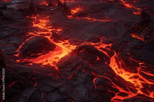 Freshly ruptured lava expanse texture