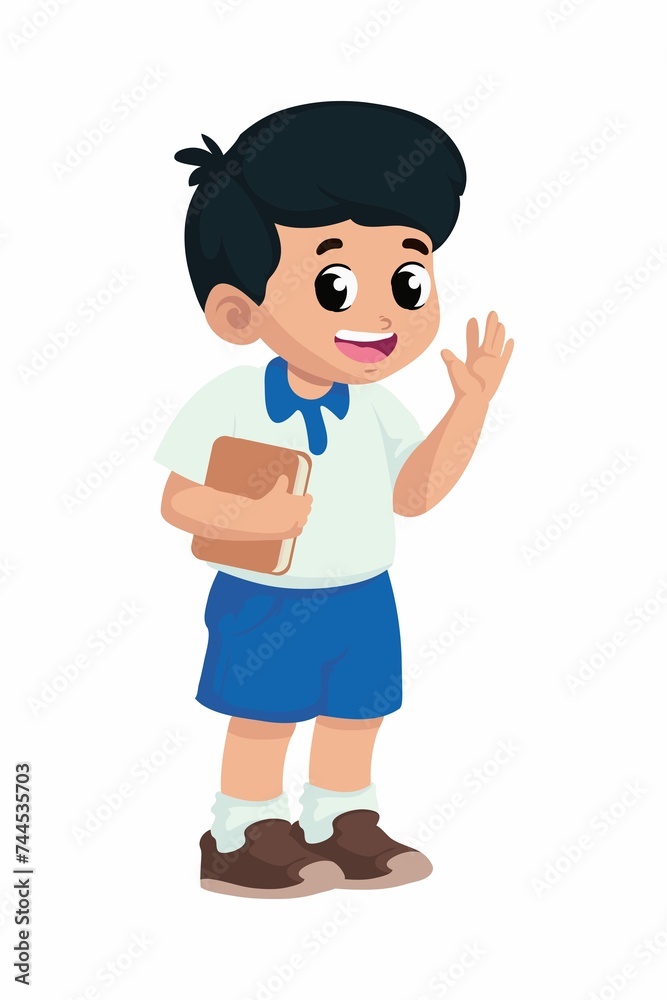 Student Back School Character Icon Isolated