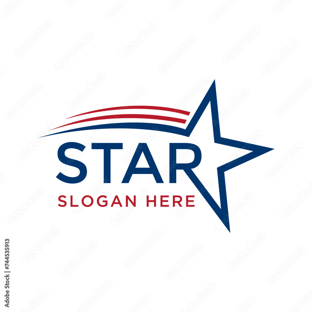 Obraz premium star logo design vector illustration