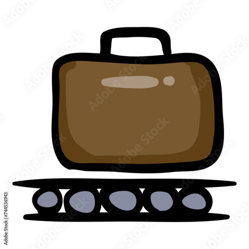 Baggage Claim Doodle Icon