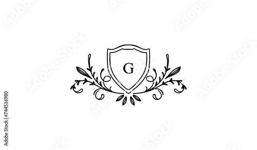 Luxury Alphabetical Shield with Wings Logo