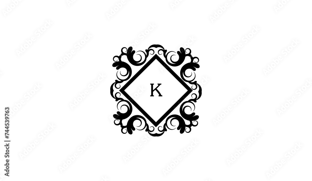 Luxury Alphabetical Square Retro Logo Luxury Alphabetical Square Retro Logo