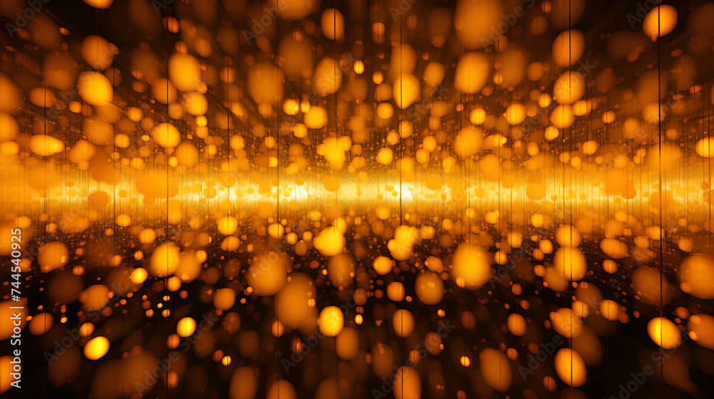 Orange bokeh background. vintage glitter lights, glowing eater day , holi day , april foal effects backdrop ,Abstract Texture Vibrant Defocused Yellow Lights Background
 - obrazy, fototapety, plakaty 