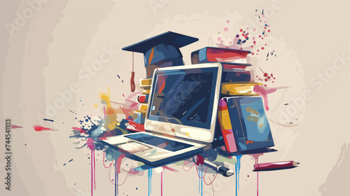 Elearning design. education icon. online concept 