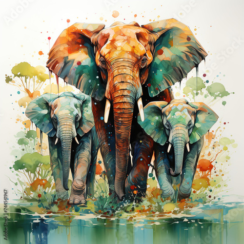 Watercolor Animal clipart © Gajanana-Creation
