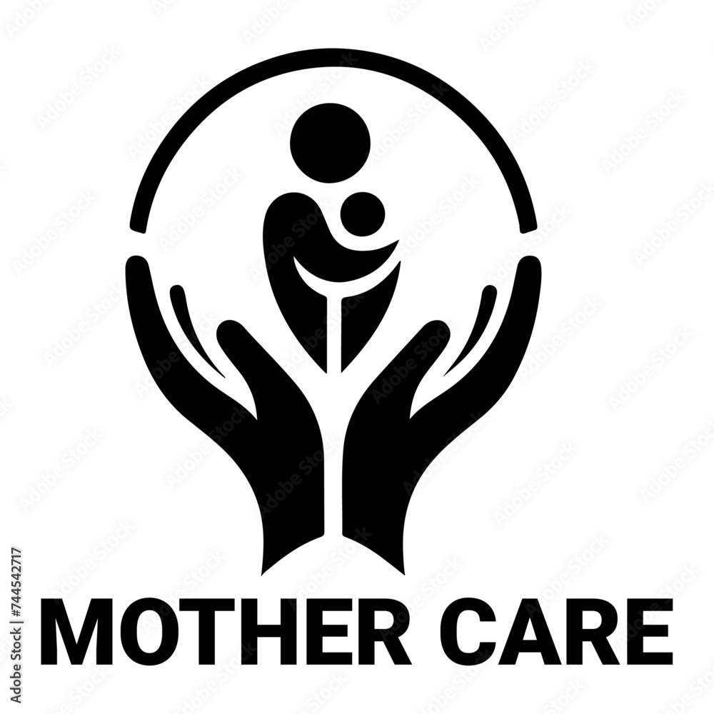 minimal People Care Logo Template, logo vector, black color silhouette minimal People Care Logo Template, logo vector, black color silhouette