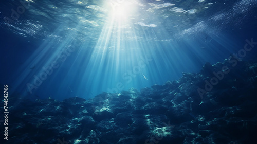 underwater scene with rays of light © Johannes