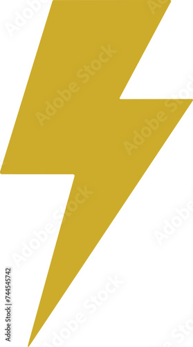 Yellow Flash lightning bolt flat icon. Electric power symbol. Energy sign vector illustration. charge sign. Thunder strike electricity linear symbol. Thunderbolt flash. Powerful electrical discharge