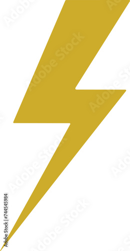 Yellow Thunderbolt flash. lightning bolt flat icon. Electric power symbol. Energy sign, vector illustration. charge sign. Thunder strike electricity linear symbol. Powerful electrical discharge