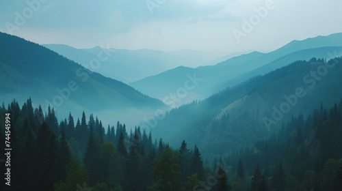 Mountain range landscape.