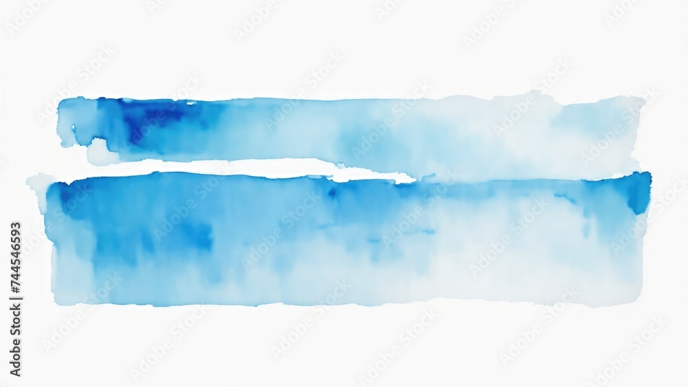 Abstract Watercolor Blue Brush Stroke on white background Abstract Watercolor Blue Brush Stroke on white background