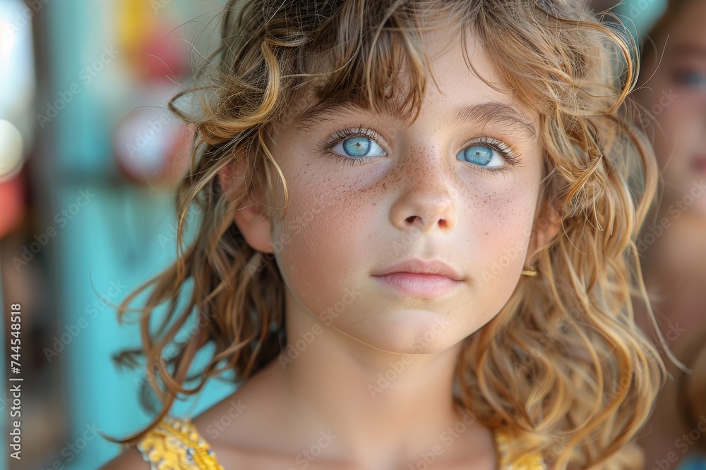 Close-Up of a Child With Blue Eyes Close-Up of a Child With Blue Eyes