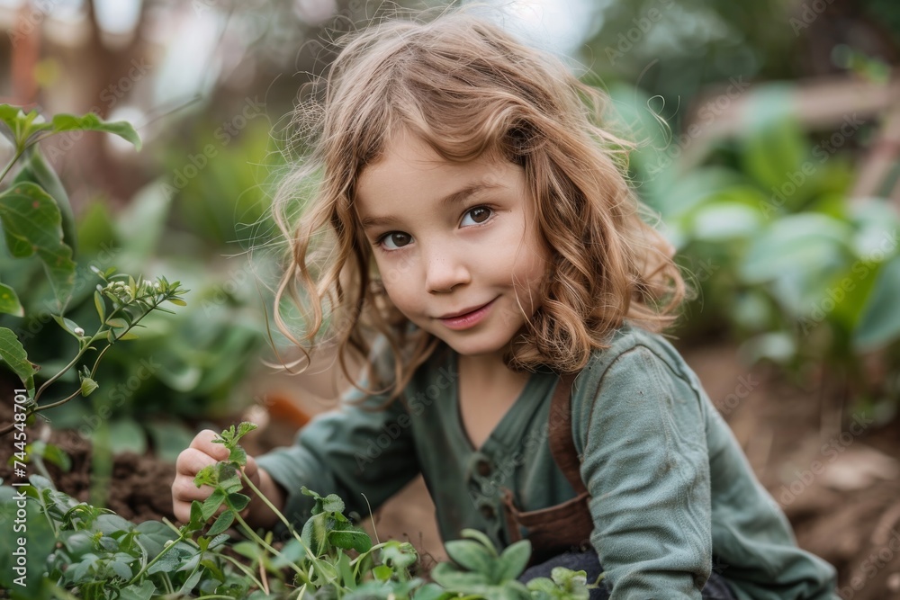 Young Girl Sitting in Dirt Young Girl Sitting in Dirt