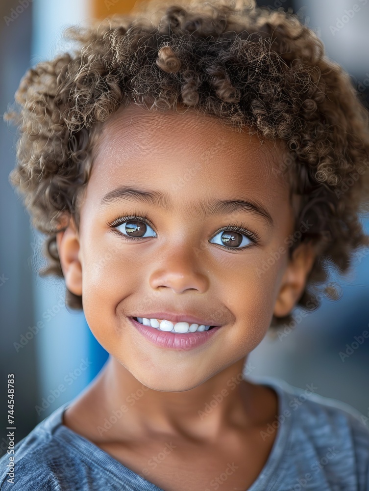 Close Up of a Child With Curly Hair Close Up of a Child With Curly Hair