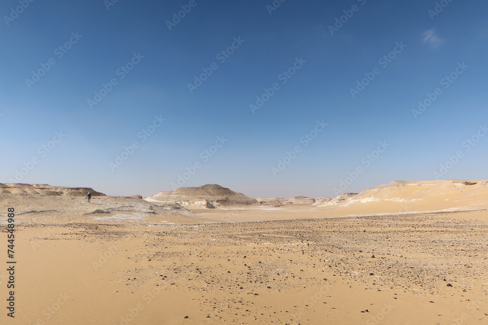 Beautiful formations of rocks and sand of Bahariya Oasis in Egypt