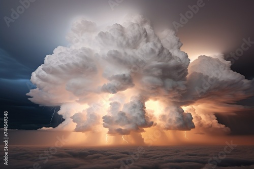 Anvil cloud at the apex of a thunderstorm