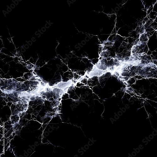 lightning strike on black background in the style of 