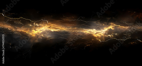 lightning strikes in a dark sky with lightning in the