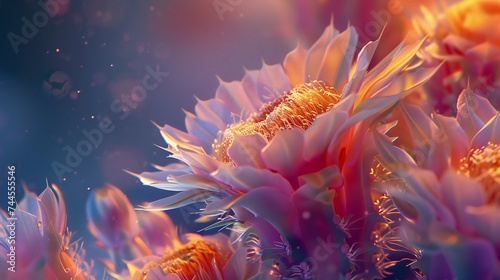 Desert Bloom: Extreme macro captures the fleeting beauty of a cactus flower.