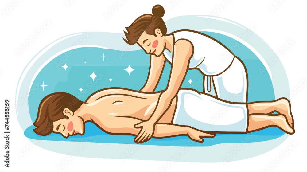 Massage color icon. Spa center services. Profession