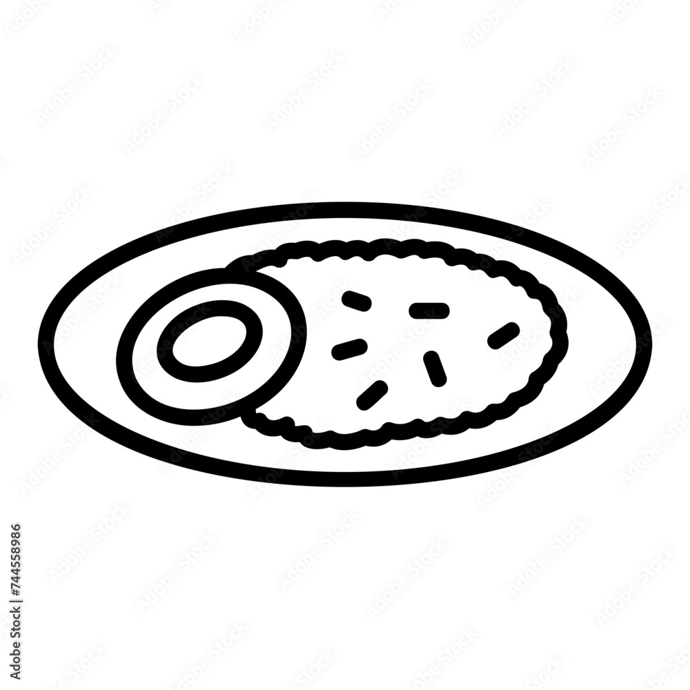 fried rice outline icon fried rice outline icon