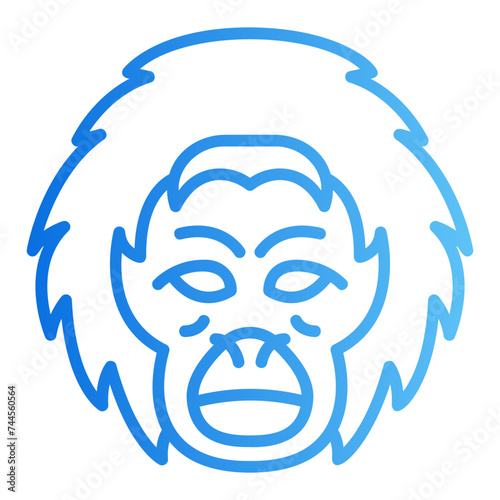 orangutan gradient icon