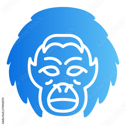 orangutan gradient icon