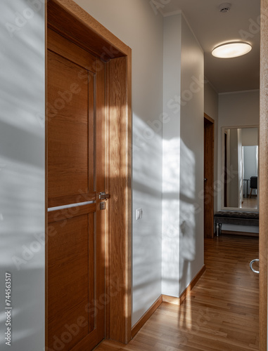 KItchen in the modern flat. Light from the window.