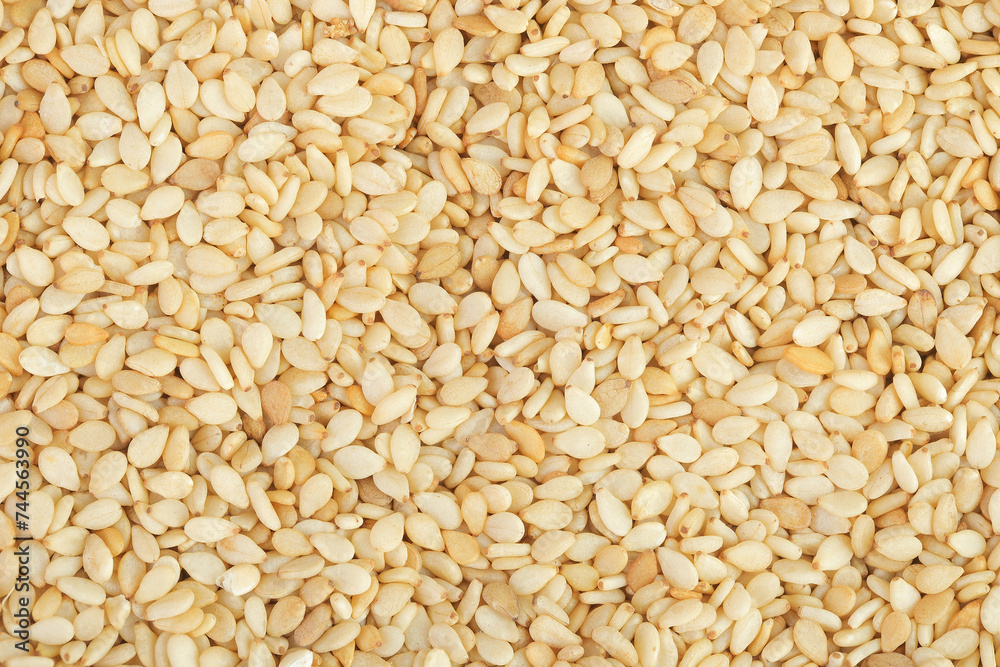 Sesame seeds as a background. Top view. Flat lay Sesame seeds as a background. Top view. Flat lay
