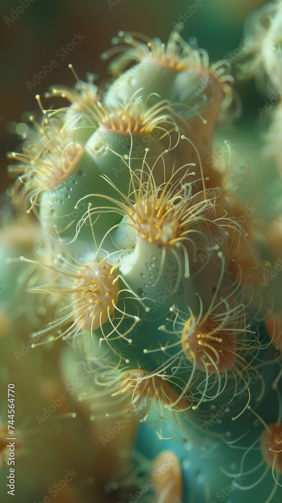Serene Succulence: Cactus close-up radiates serenity and natural beauty. Serene Succulence: Cactus close-up radiates serenity and natural beauty.