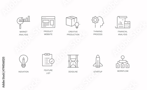 Business Vector Icon Set: Corporate, Office, Finance, Management icon set with editable stroke.
