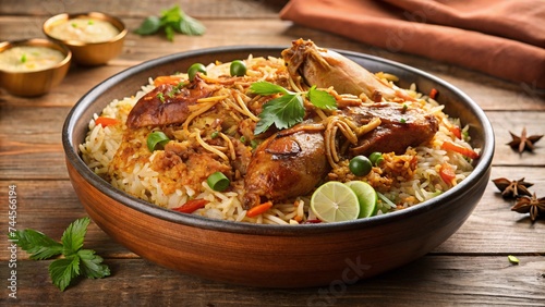 Chicken Biryani with Basmati Rice and Vegetables, ramadan food
