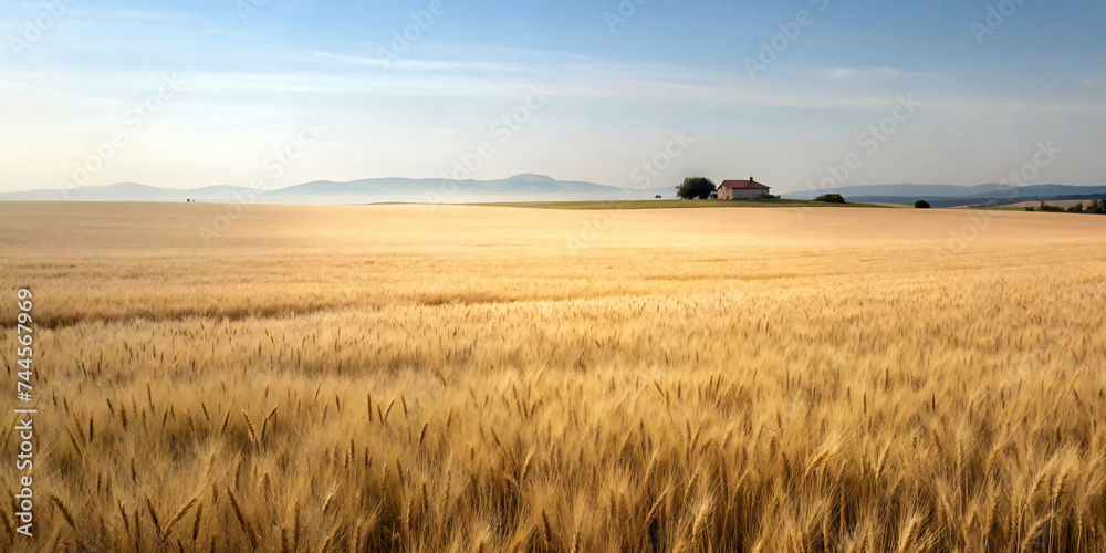 Wheat Field Morning Glow
