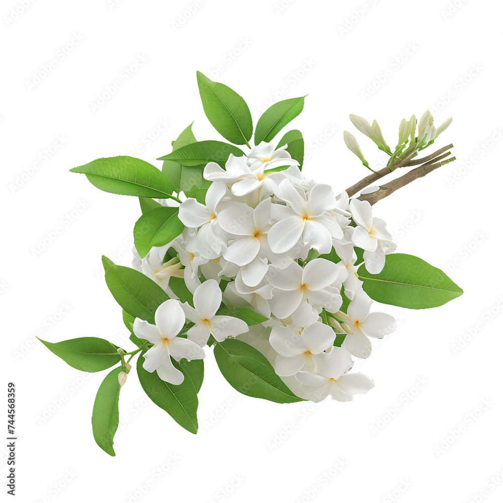 Jasmine bouquet, isolated no background, transparent Jasmine bouquet, isolated no background, transparent
