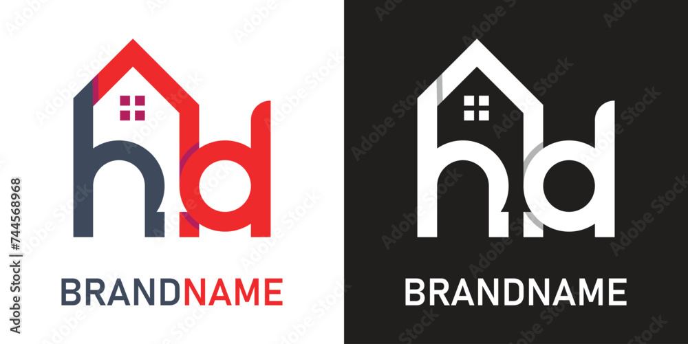 Letter hd home logo design template Letter hd home logo design template