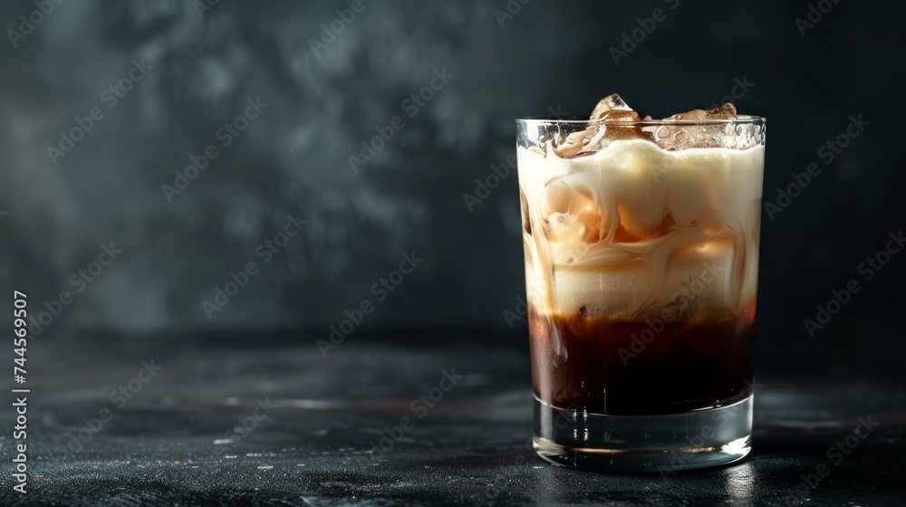 Tall Glass Overflowing With Ice Cream and Liquid Tall Glass Overflowing With Ice Cream and Liquid