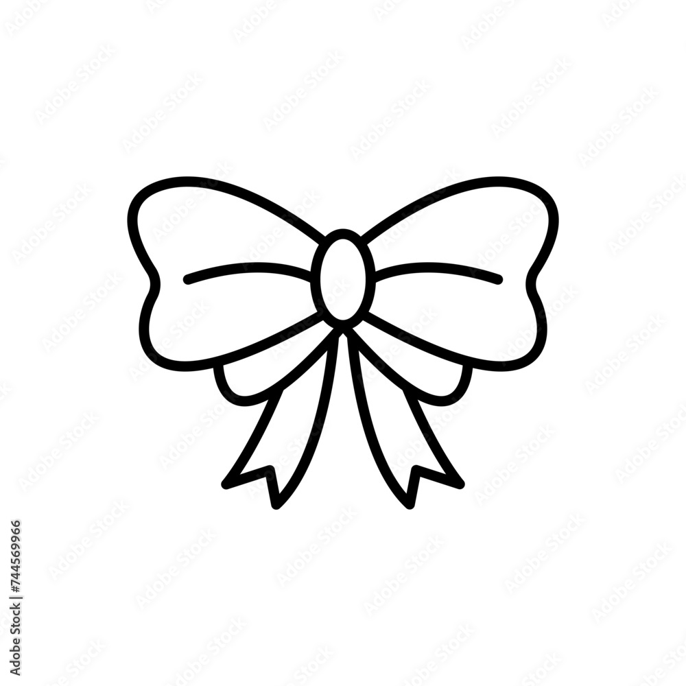 Ribbon bow outline icons, minimalist vector illustration ,simple transparent graphic element .Isolated on white background Ribbon bow outline icons, minimalist vector illustration ,simple transparent graphic element .Isolated on white background