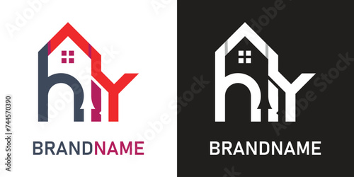  hy home logo design template