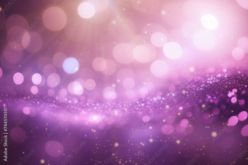 Abstract magenta pink background with bokeh, defocused lights and stars